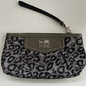Coach leopard print clutch